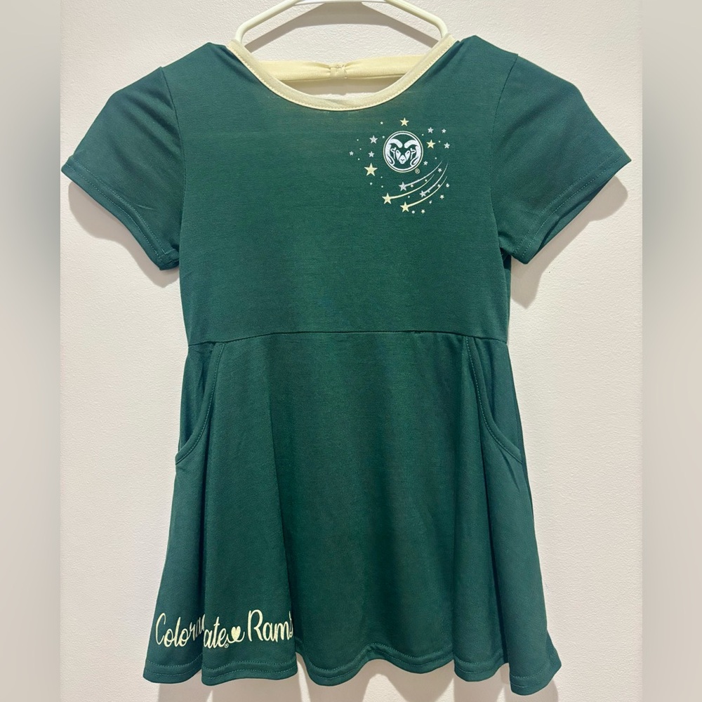 Colosseum Colorado State Rams Pocket Dress Size 5T Fort Collins Green NWOT
